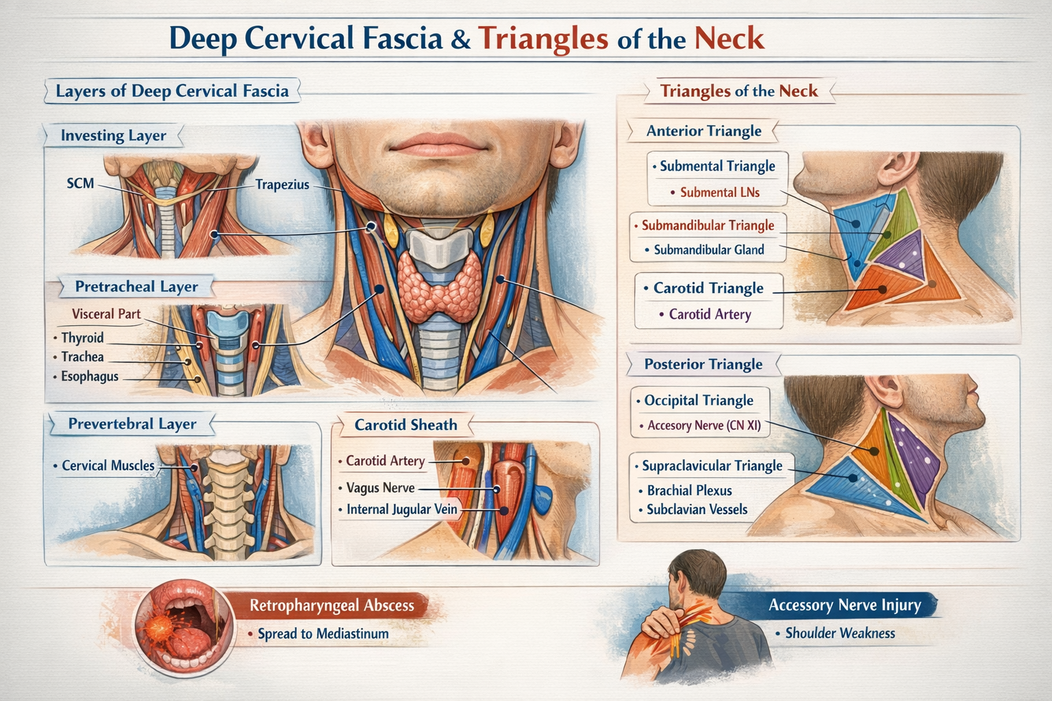 Deep Cervical Fascia and Triangles of the Neck Anatomy Explained in Detail - ANATOMY